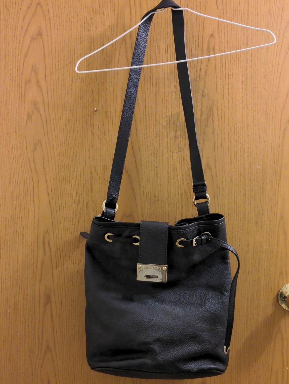 Jimmy Choo Ryad Brown Leather Bucket Bag